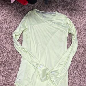 Neon nike dri fit long sleeve shirt